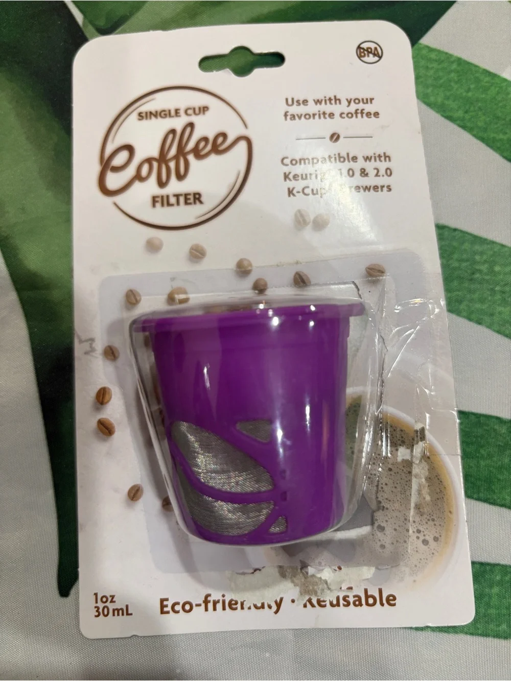Single Cup Reusable Coffee Filter - Purple